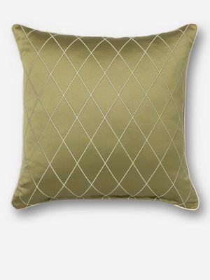 Grace Diamond Satin Scatter Cushion Olive 60x60cm