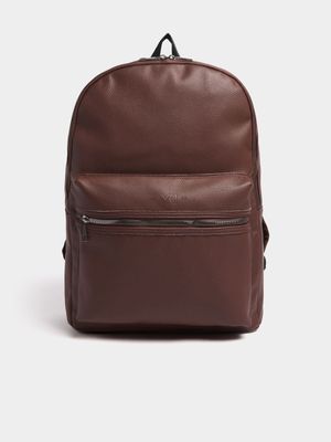 Men's Markham PU Dark Brown Backpack