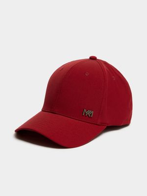 Men's Markham Chinlon Curve Dark Red Peak Cap