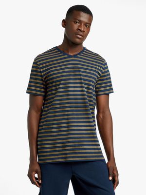 MKM Navy/Mustard Horizontal Striped T-Shirt