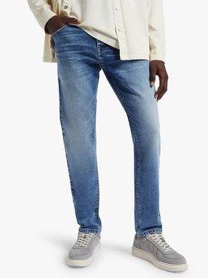 Men's Relay Jeans Slim Straight Mid Blue Jean