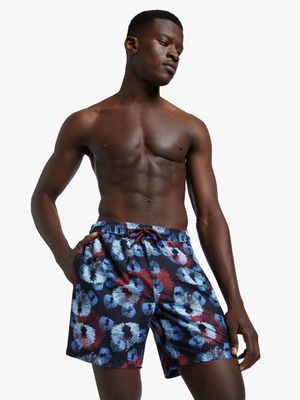 Men's Markham Floral Print Blue Swimshort