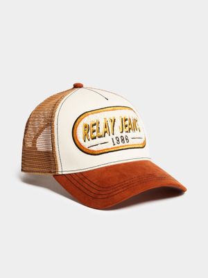 Men's Relay Jeans Suede Peak Multicolour Trucker Cap