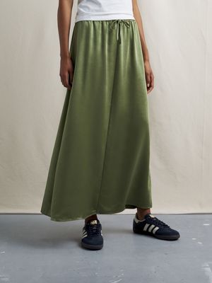 Women's Canvas Heavy Satin Drawcord Skirt