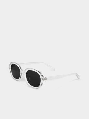 MKM Clear Crystal Oval Sunglasses