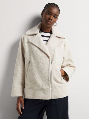 Wool-like Biker Coat