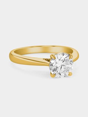 Yellow Gold 1.5ct Lab Grown Diamond Solitaire Ring