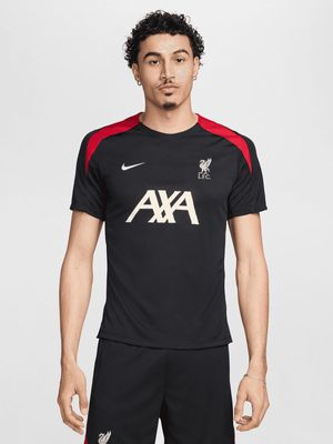 Mens Nike Liverpool FC Strike Soccer Black/Red Knit Top
