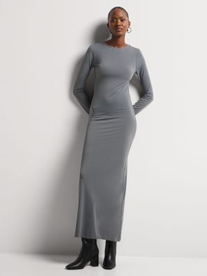 Y&G Polyamide Long Sleeve Column Dress