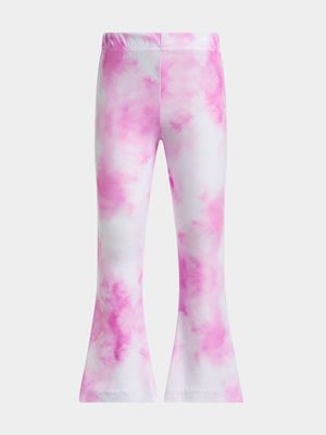 Jet Younger Girls Pink Tye Dye Leggings