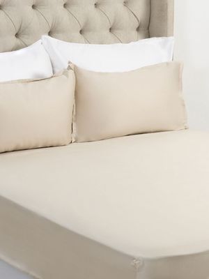 Grace Collection Smoothest Fitted Sheet 200 Thread Count Natural