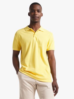 Jet Men's Yellow Golf Shirt