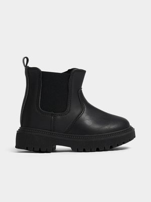 Jet Younger Boys Black Chunky Chelsea Boot