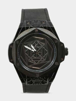 Men's Markham Geometric Black Watch