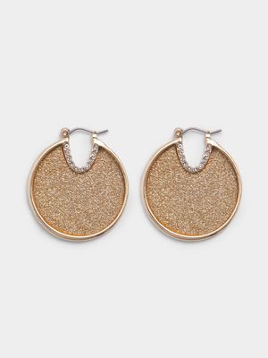 Glitter Circle Drop Earrings