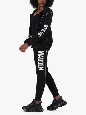 Women's Steve Madden Black Co-Ord Samantha Scuba Hooded Sweater