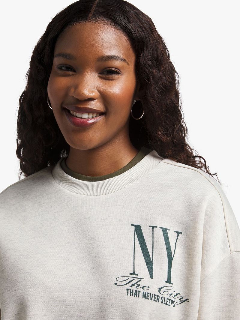 Women's Natural Graphic Print Sweat Top - Bash.com