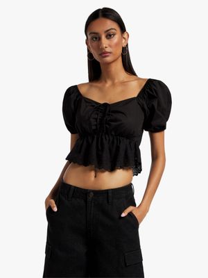 Y&G Ruched Anglaise Top