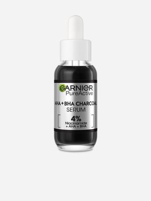 Garnier PureActive AHA + Niacinamide + BHA Charcoal Anti Blemish Serum