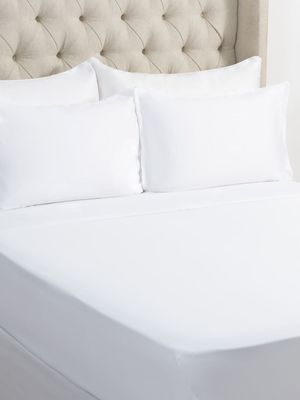 Grace Collection Smoothest Flat Sheet 200 Thread Count White