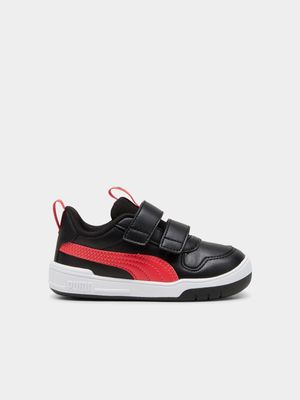 Junior Infant Puma Multiflex Black/Red/White Sneakers
