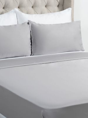 Grace Collection Smoothest Flat Sheet 200 Thread Count Silver