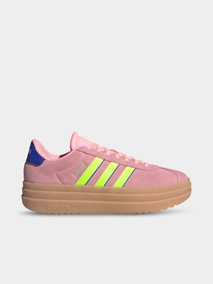 Womens adidas VL Court Bold Pink Spark/Lucid Lemon Sneakers