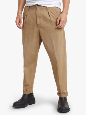 G-Star Men's Pleated Relaxed Green Chino