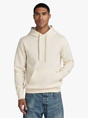 G-Star Men's Premium Core Cream Hooded Sweater