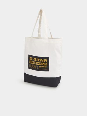 G-Star Women's Canvas White Shopper bag