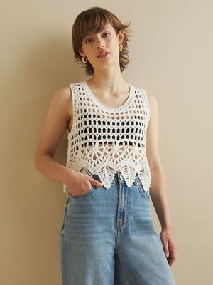 Women's Iconography Crochet Top