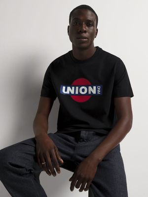 Men's Union-DNM Rhu Brand Carrier Black T-Shirt