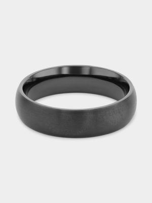 Zirconium Brushed Black Ring