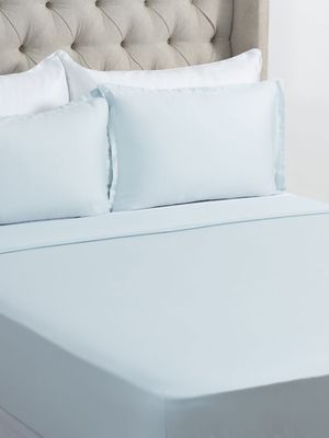 Grace Collection Smoothest Flat Sheet 200 Thread Count Duck Egg