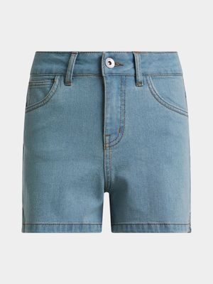 Jet Older Girls Light Wash Denim Shorts