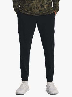 Mens Under Armour Stretch Woven Black Cargo Pants