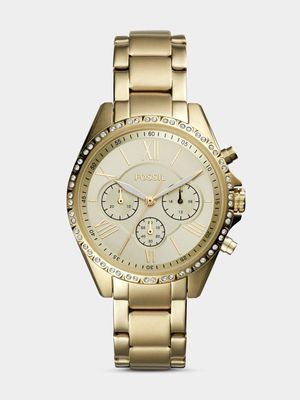 Fossil Modern Courier Gold Plated Stainless Steel Chronograph Watch