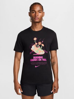 Mens Nike Dri-Fit Run DNA Black Tee