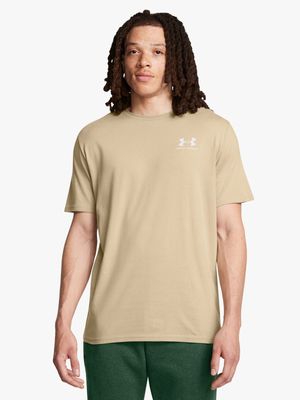 Mens Under Armour Sportstyle Left Chest Stone Short Sleeve Tee