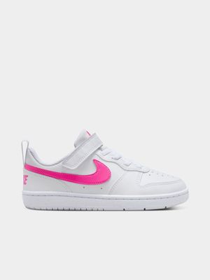 Junior Pre-School Nike Court Borough White/Pink Low Sneakers