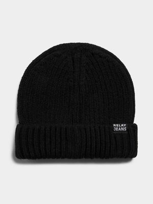 Men's Relay Jeans Micro Black Beanie