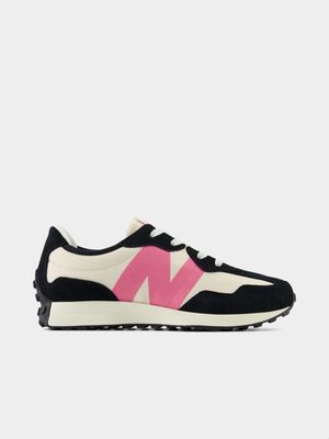 New Balance Junior 327 Black/Pink Sneaker