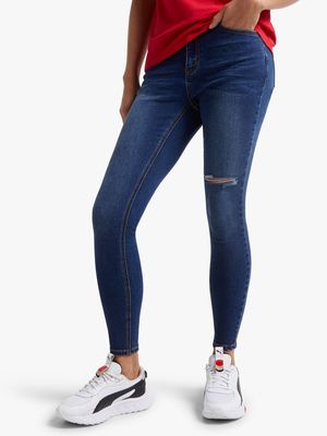 Redbat Women's Dark Wash Super Skinny Jeans