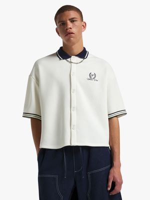 Men's White Co-Ord Tennis Shirt