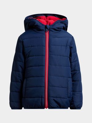 Jet Younger Boys Navy Puffer Jacket