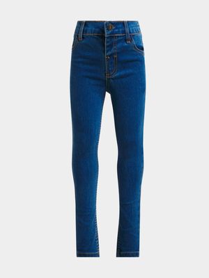 Jet Younger Girls Blue 5 Pocket Denim Jeans