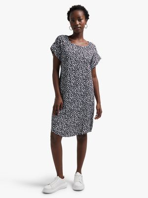 Jet Women's Black/Milk Mono Print Dress