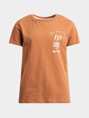 Jet Younger Boys Tobacco We Are The Future T-Shirt