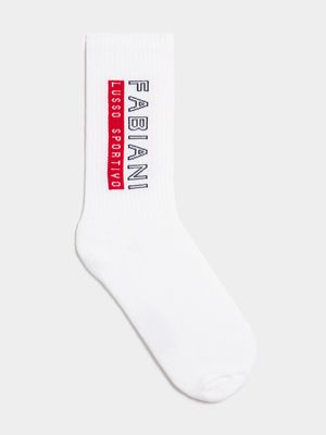 Fabiani Men's White Shaft Socks