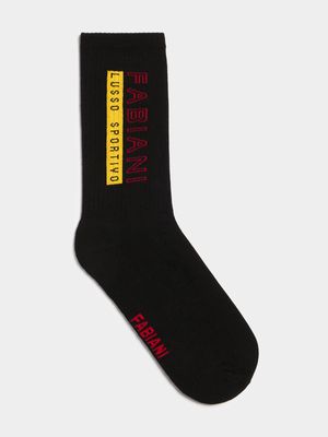 Fabiani Men's Black Shaft Socks